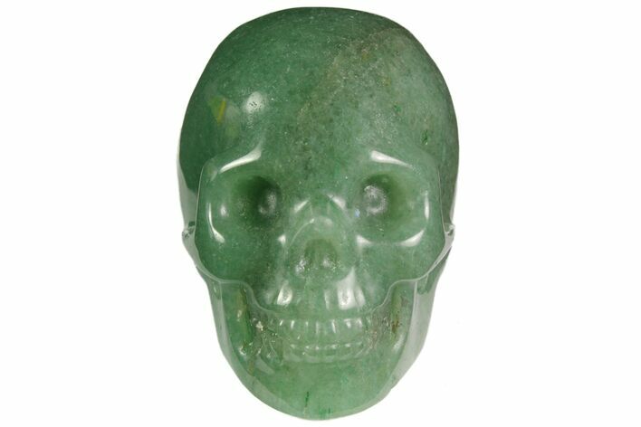 Realistic, Polished Green Aventurine Skull #116448